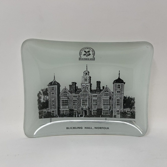 Glass Trinket Dish Ashtray Blickling Hall Norfolk National Trust Founded 1895 - Picture 4 of 5